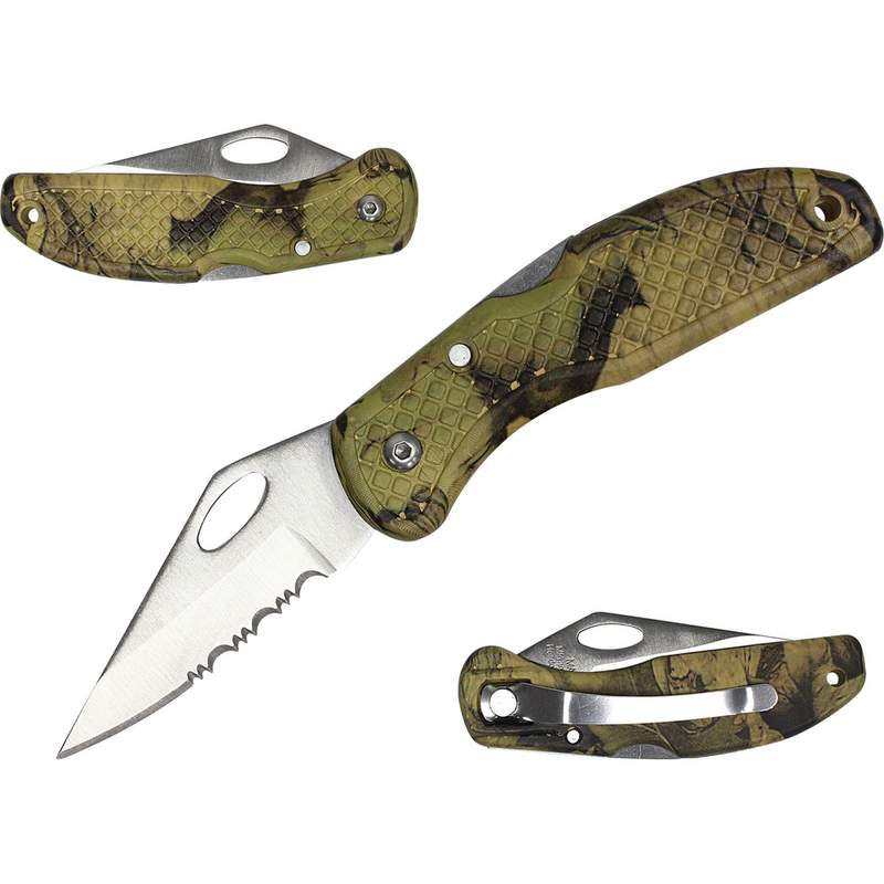 LOCKBACK KNIFE - CAMO HANDLE