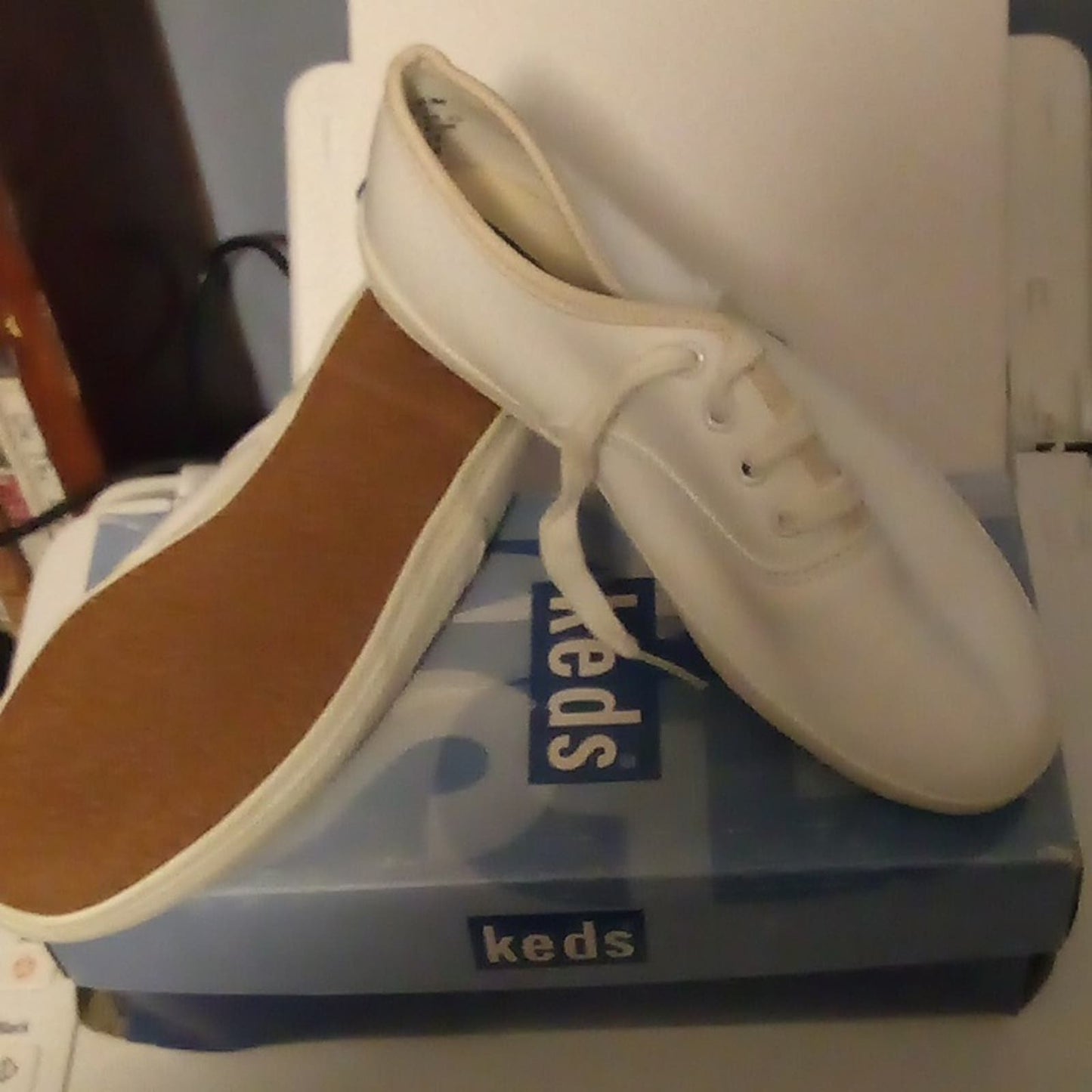 NWT - Keds Girls' Champion White Leather Sneakers Youth