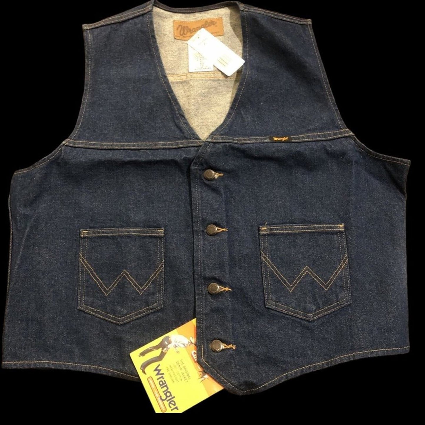 NWT - WRANGLER® Cowboy Cut Unlined Denim Vest - Size L or XL