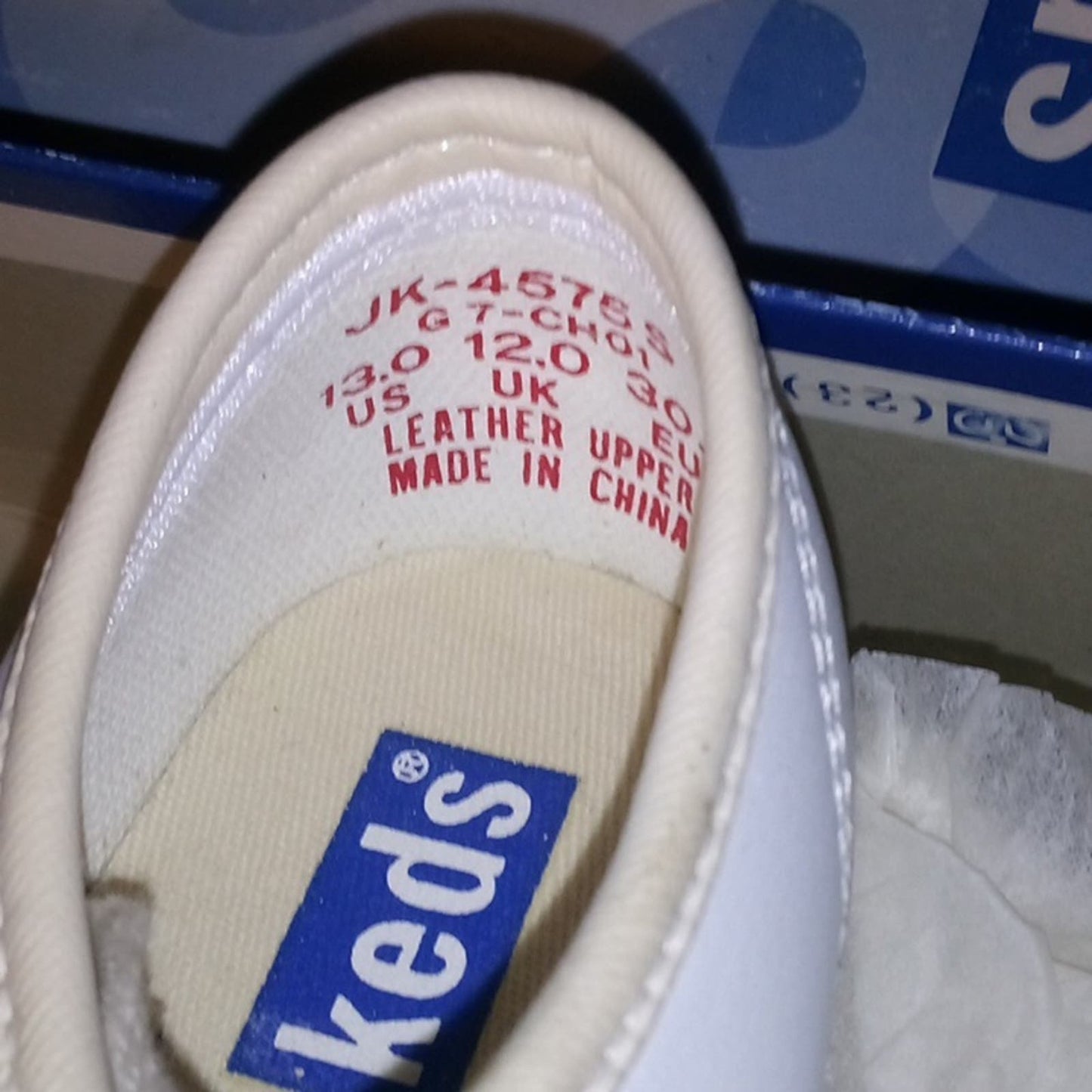 NWT - Keds Girls' Champion White Leather Sneakers Youth