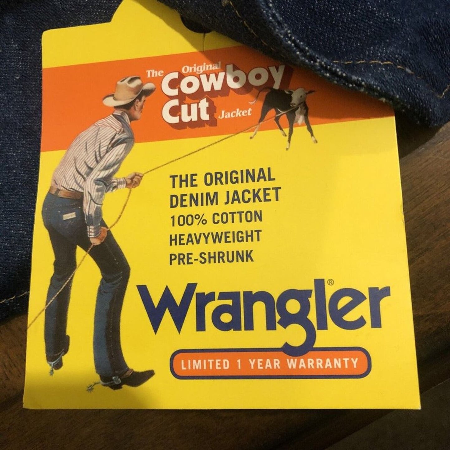 NWT - WRANGLER® Cowboy Cut Unlined Denim Vest - Size L or XL