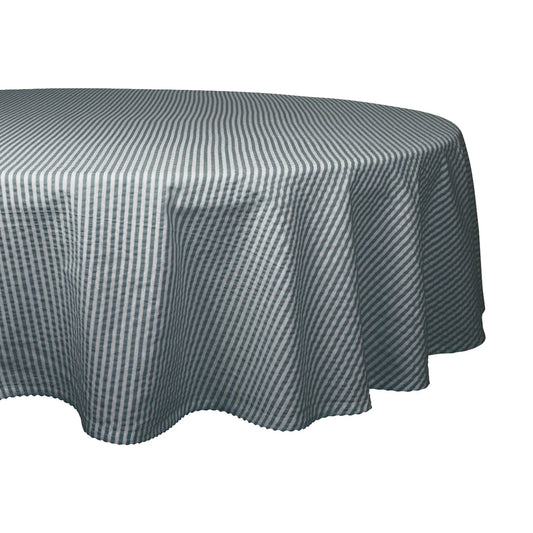 Mineral Seersucker Tablecloth 70 Round 