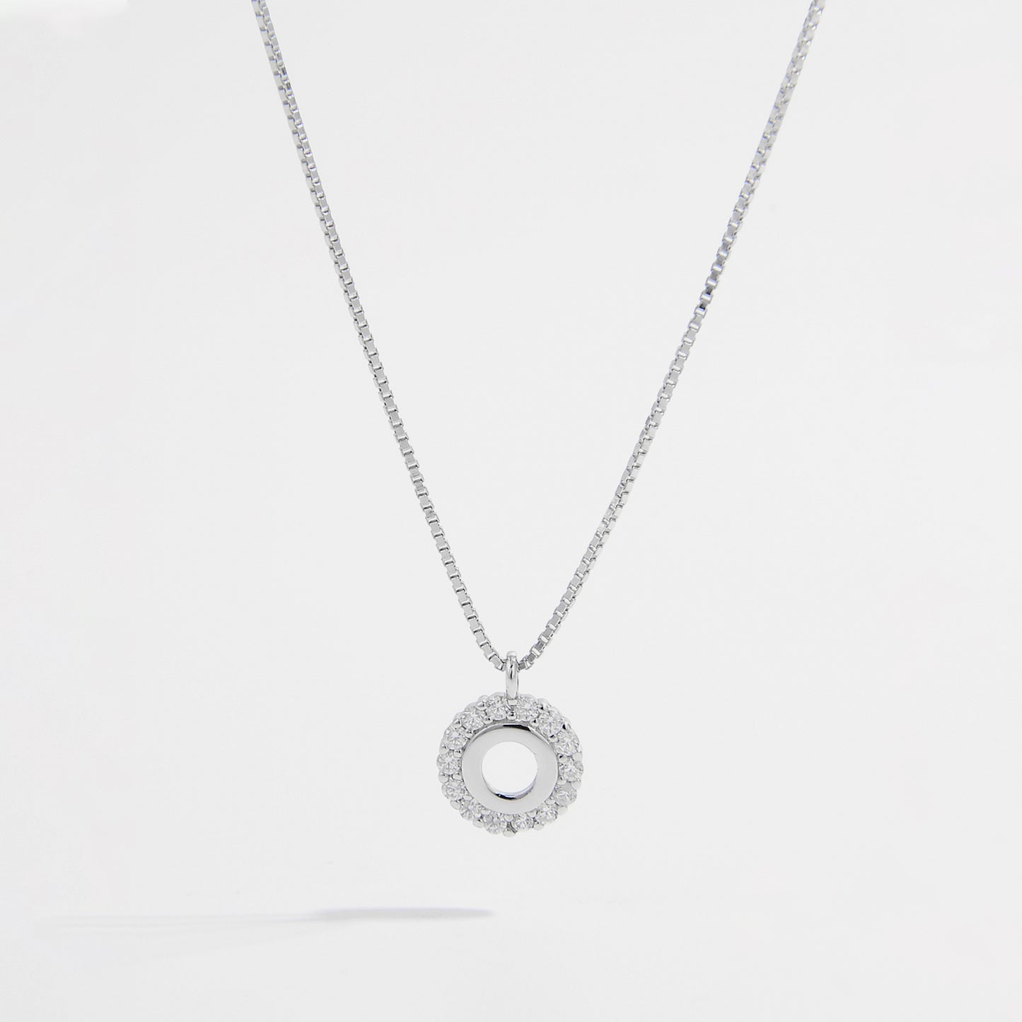 925 Sterling Silver Zircon Pendant Necklace