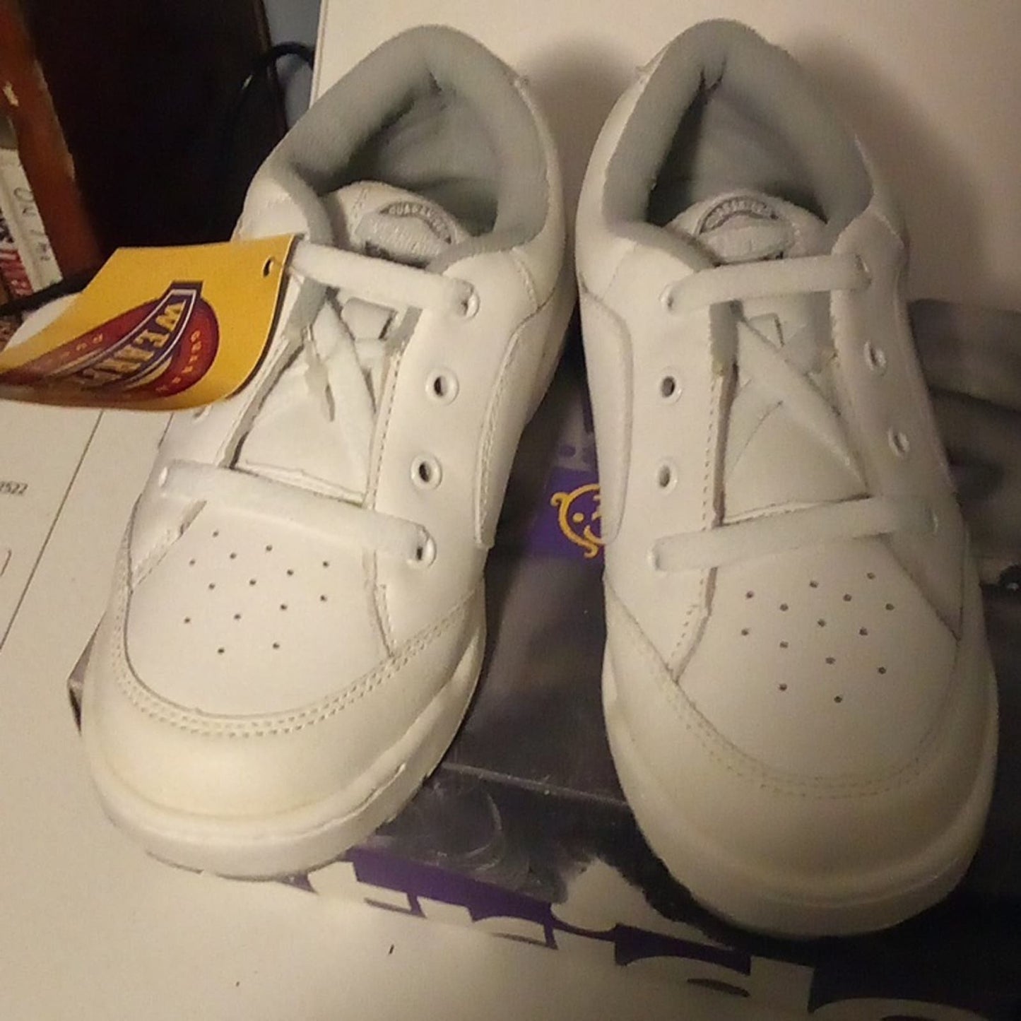 NWT - Strides Rite Child Rambler Lo White Grey Sneakers - Size 12W