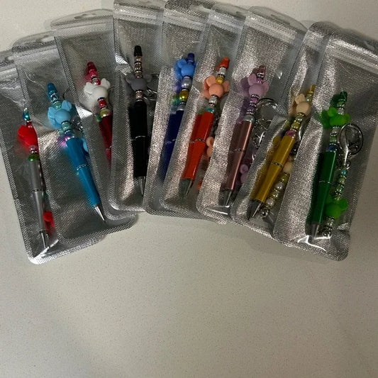 Handmade Mickey Mouse Pen & Key Chain Set