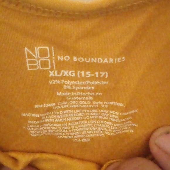 No Boundaries Mustard Yellow Tank Top - Size XL (15-17)