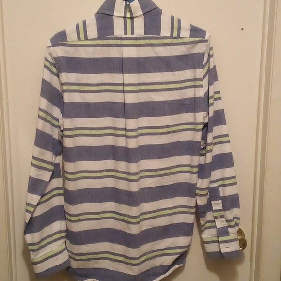 Vineyard Vines Striped Long Sleeve Slim Fit Tucker Shirt - Size S