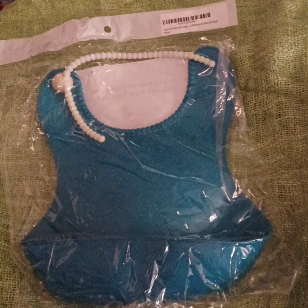 Cute Kid/Infant Soft waterproof Bibs - Dk Blue