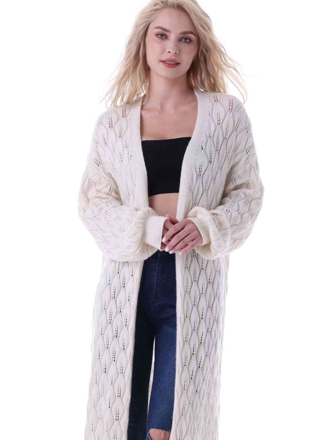 Open Front Longline Cardigan