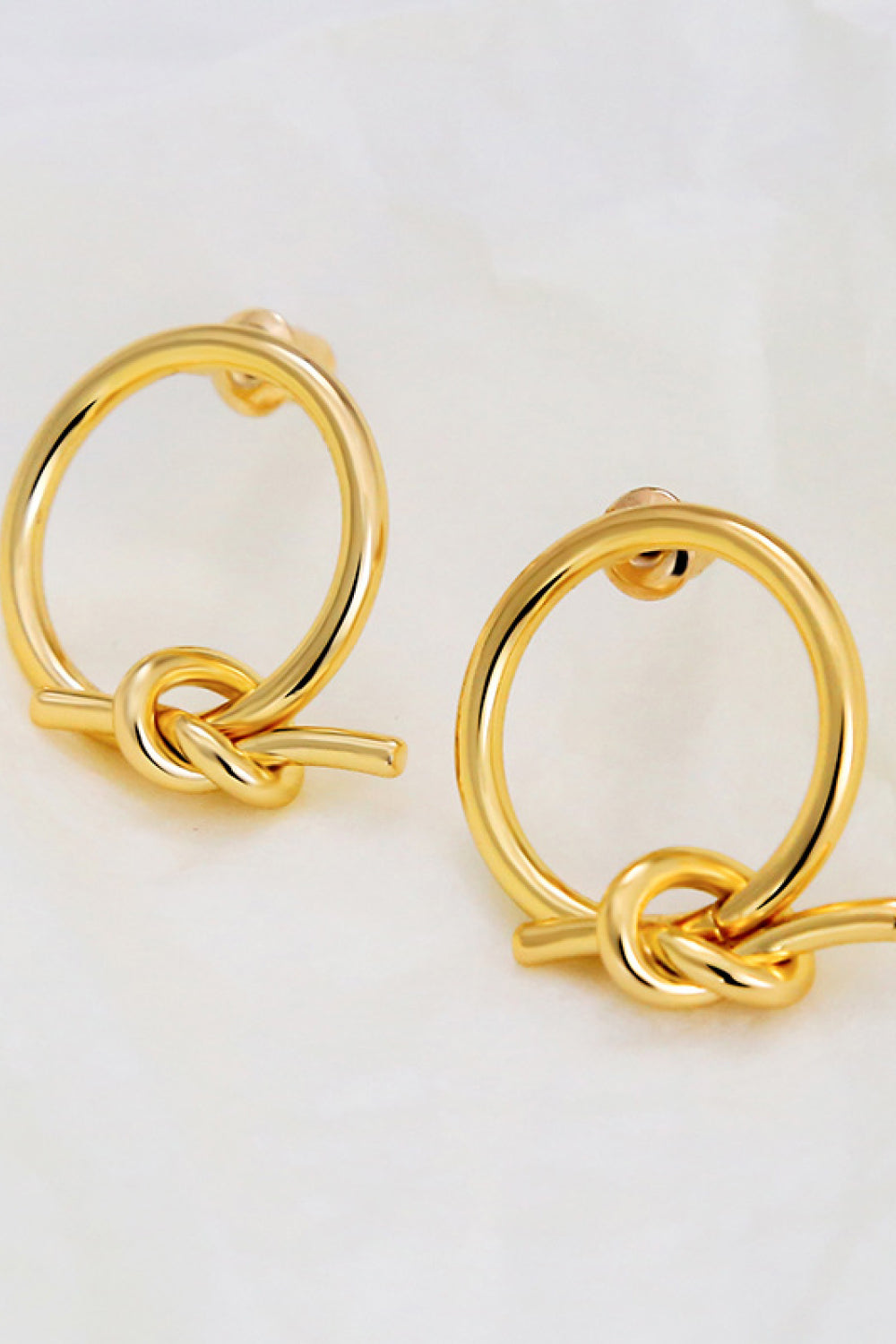 18K Gold-Plated Tied Hoop Earrings