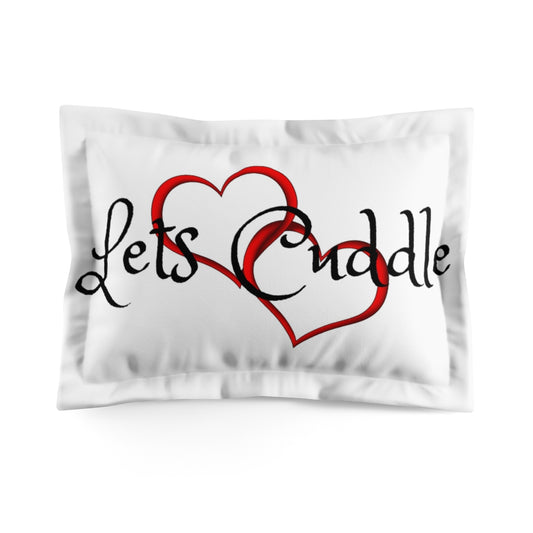 Cuddle Bunny Heart Microfiber Pillow Sham