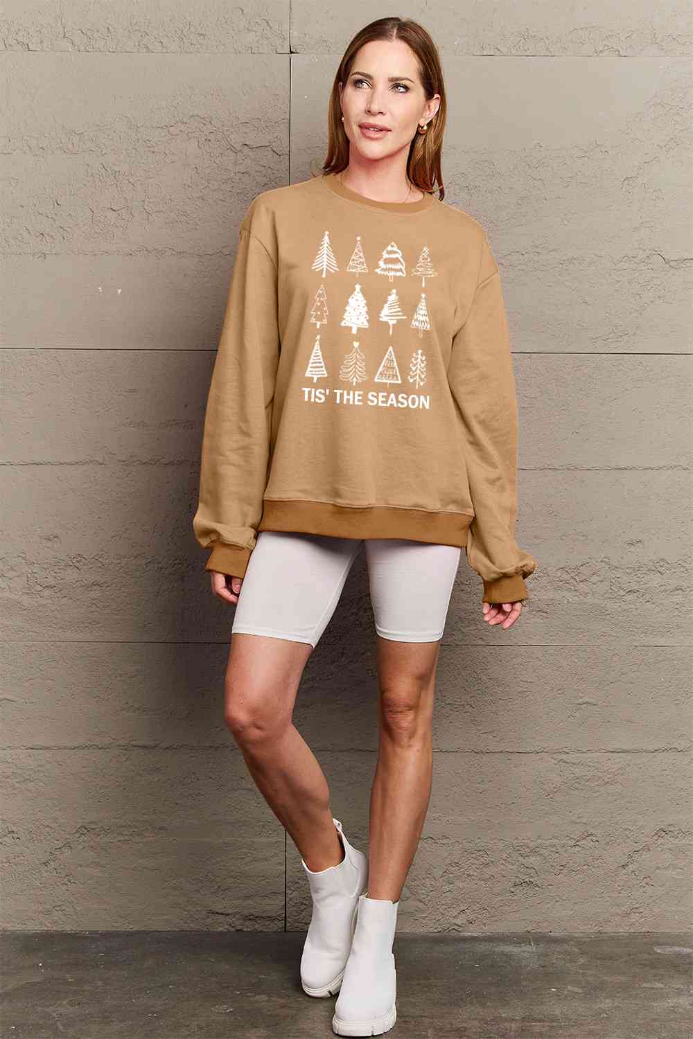 Simply Love Full Size Christmas Tree Graphic Sweatshirt