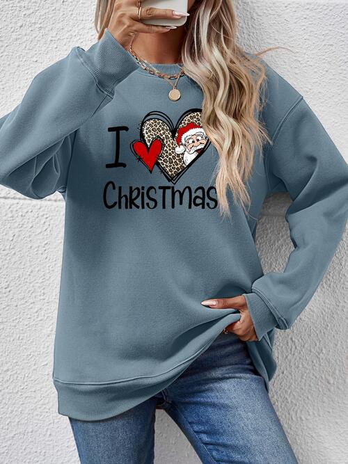 CHRISTMAS Graphic Round Neck Sweatshirt