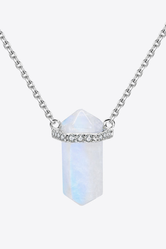 Natural Moonstone Chain-Link Necklace