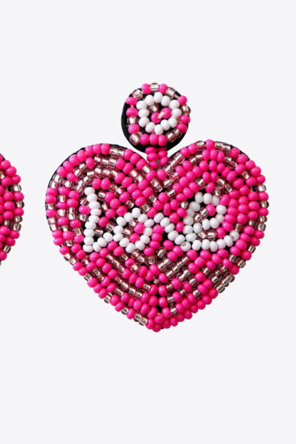 LOVE Beaded Heart Earrings