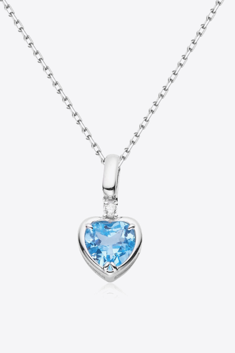 Topaz Heart Pendant Necklace