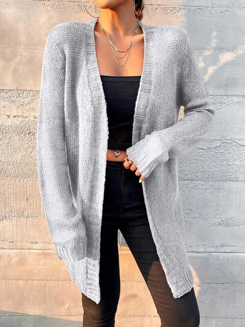 Open Front Long Sleeve Cardigan