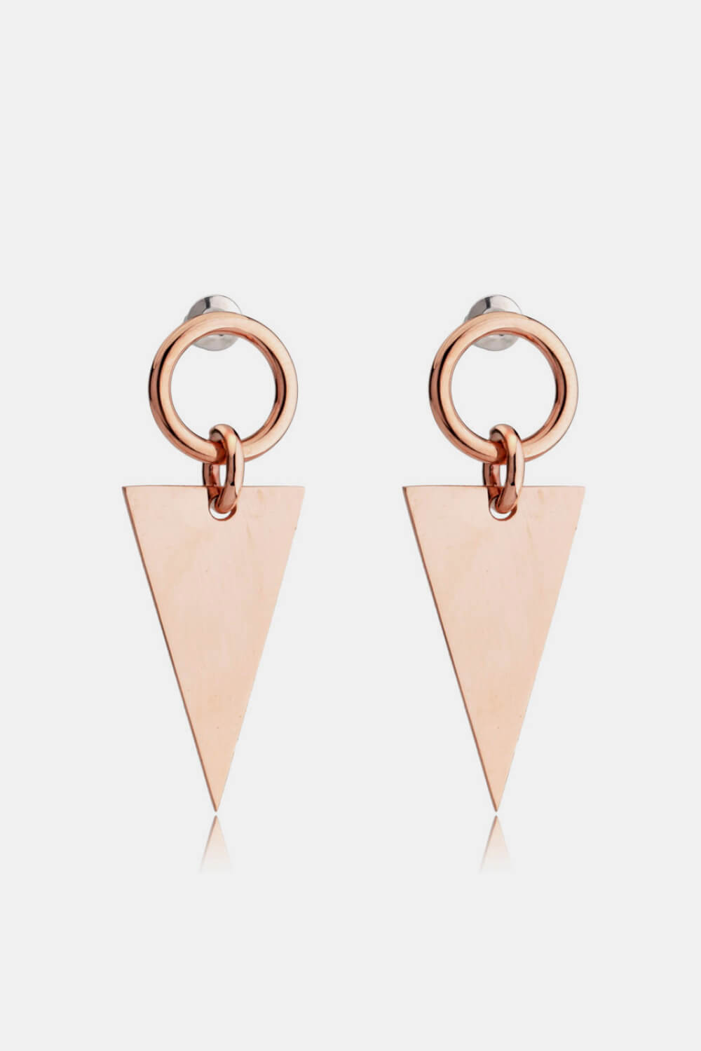 Stainless Steel Triangle Dangle Earrings