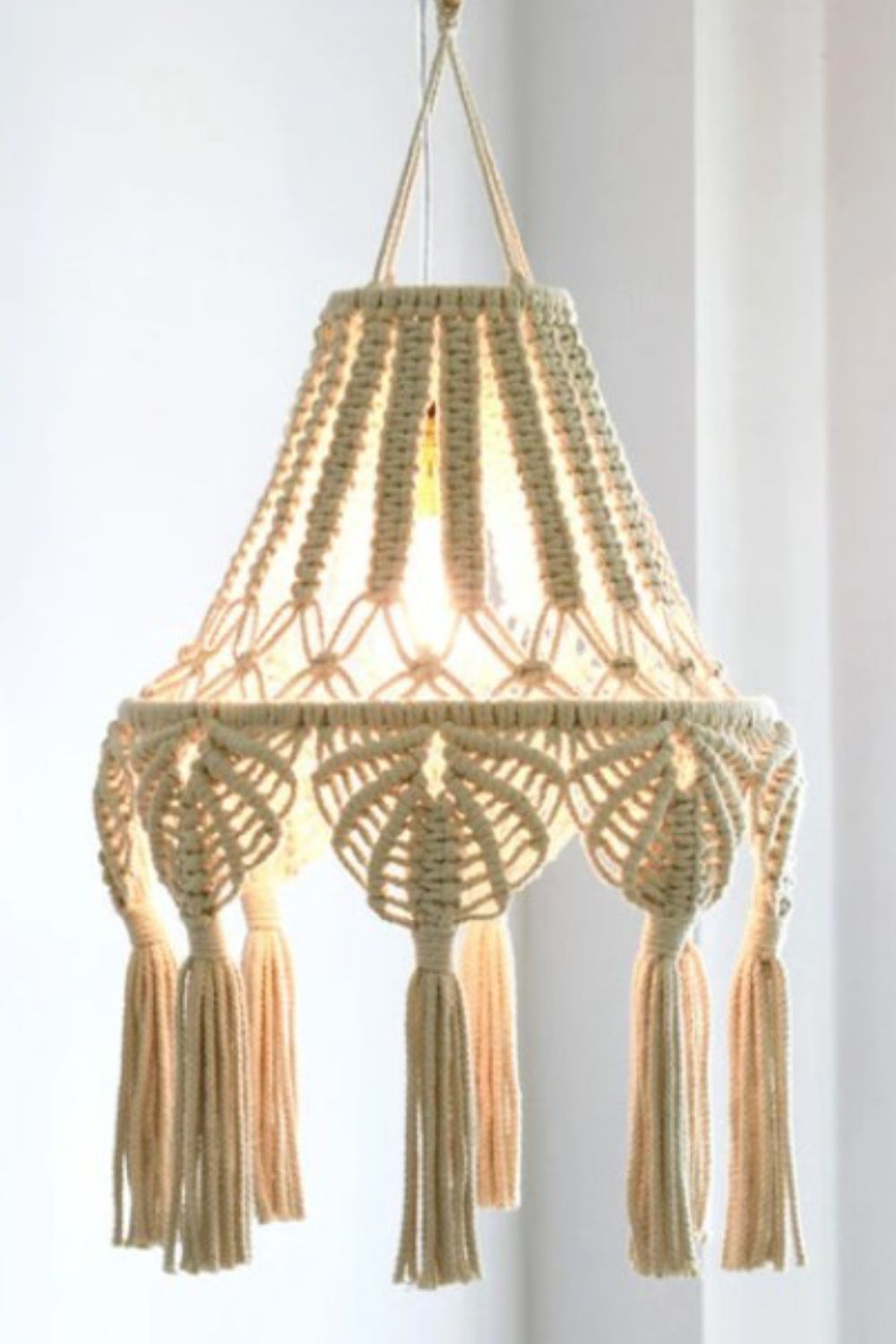 Macrame Hanging Lampshade