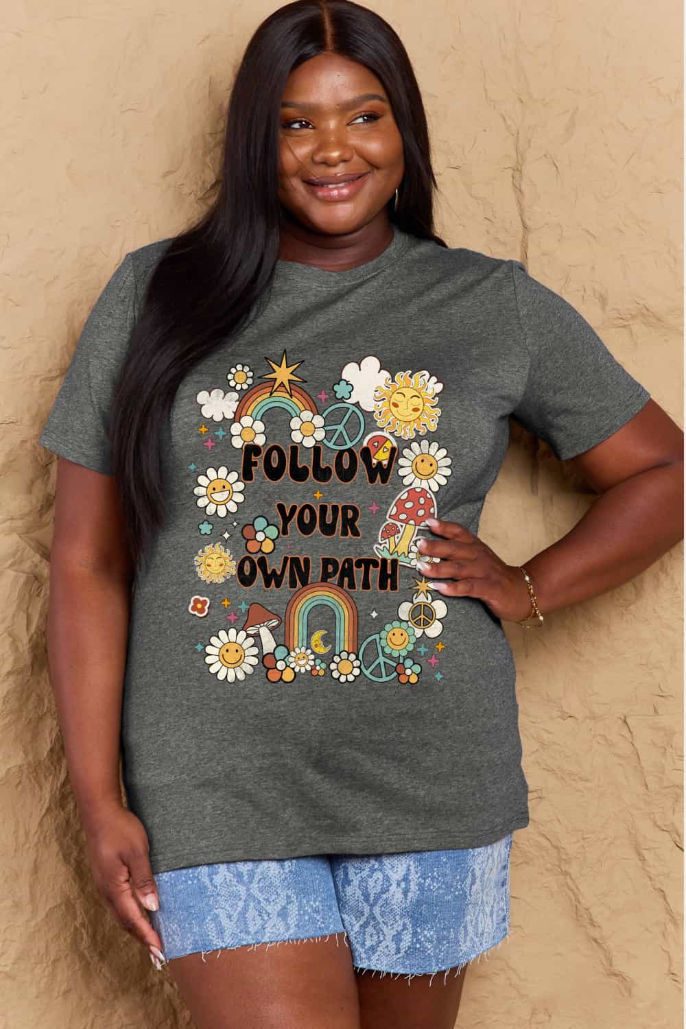 Simply Love Full Size FOLLOW YOUR OWN PATH Graphic T-Shirt