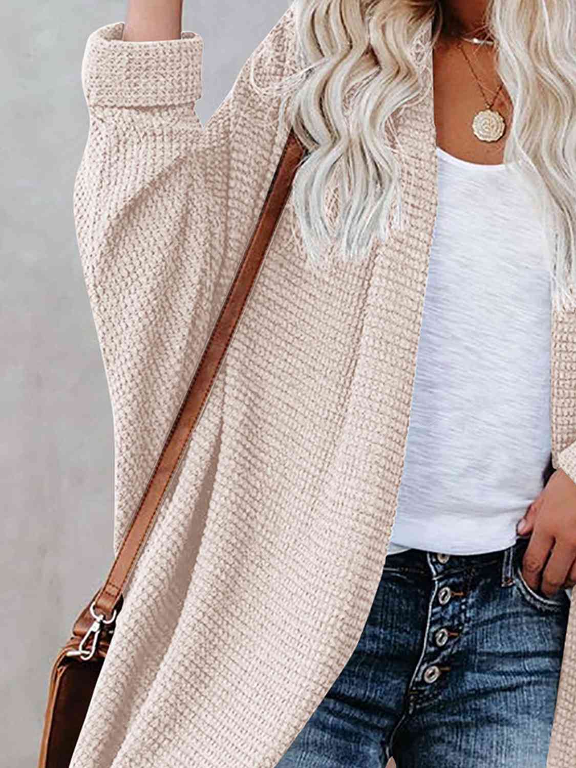 Open Front Long Sleeve Cardigan