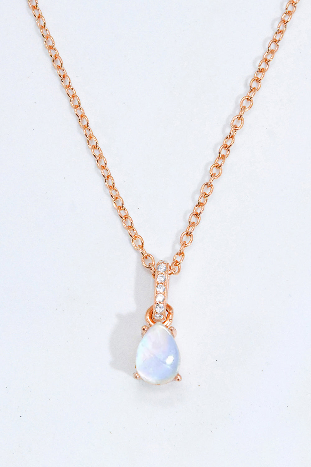 Moonstone Teardrop Pendant Necklace