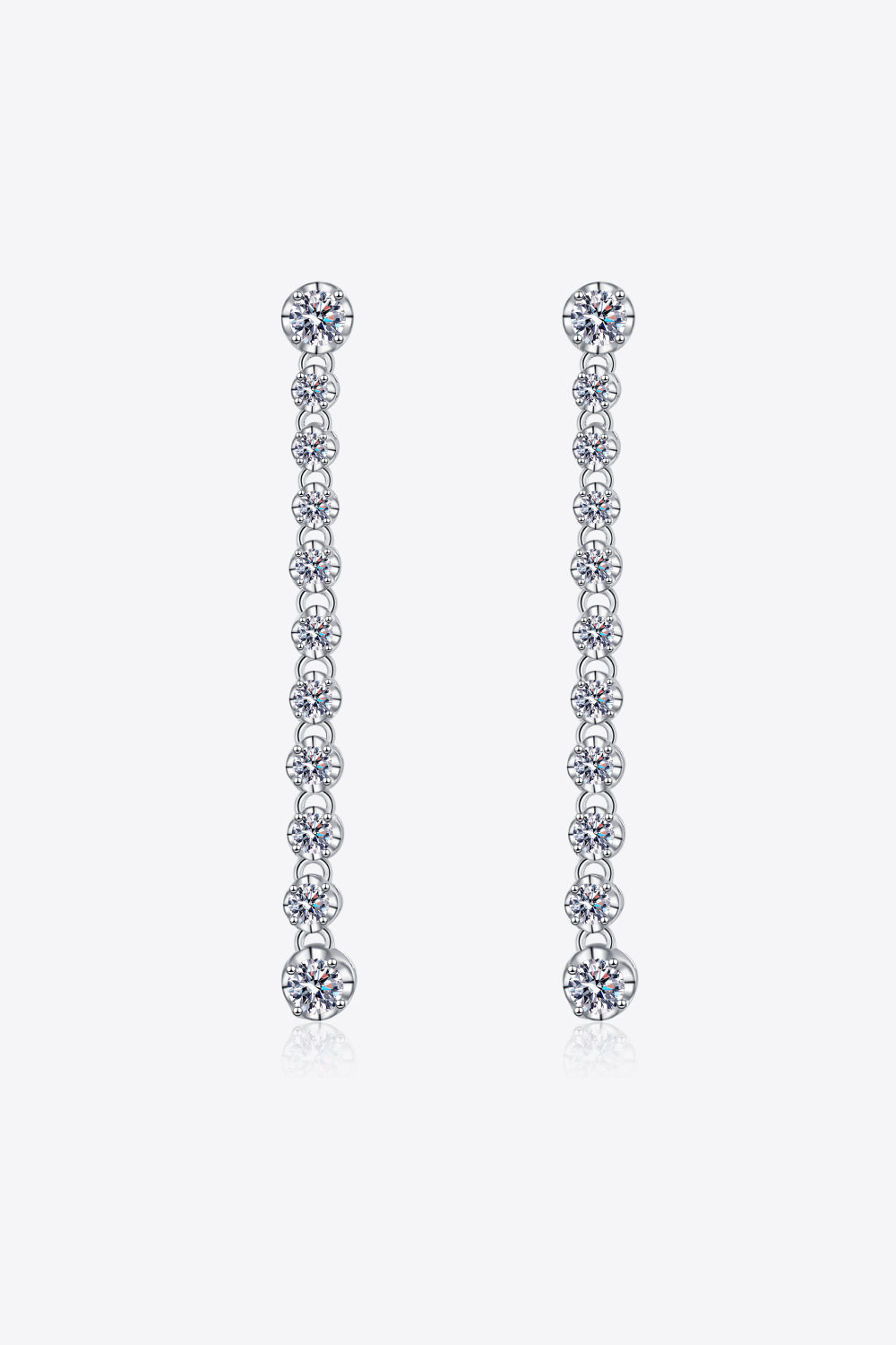 1.18 Carat Moissanite Long Earrings