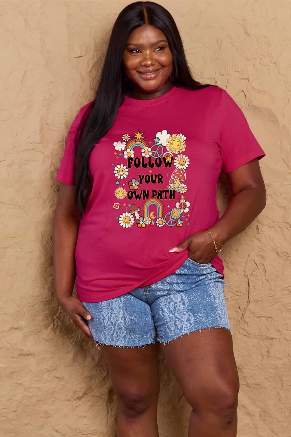 Simply Love Full Size FOLLOW YOUR OWN PATH Graphic T-Shirt