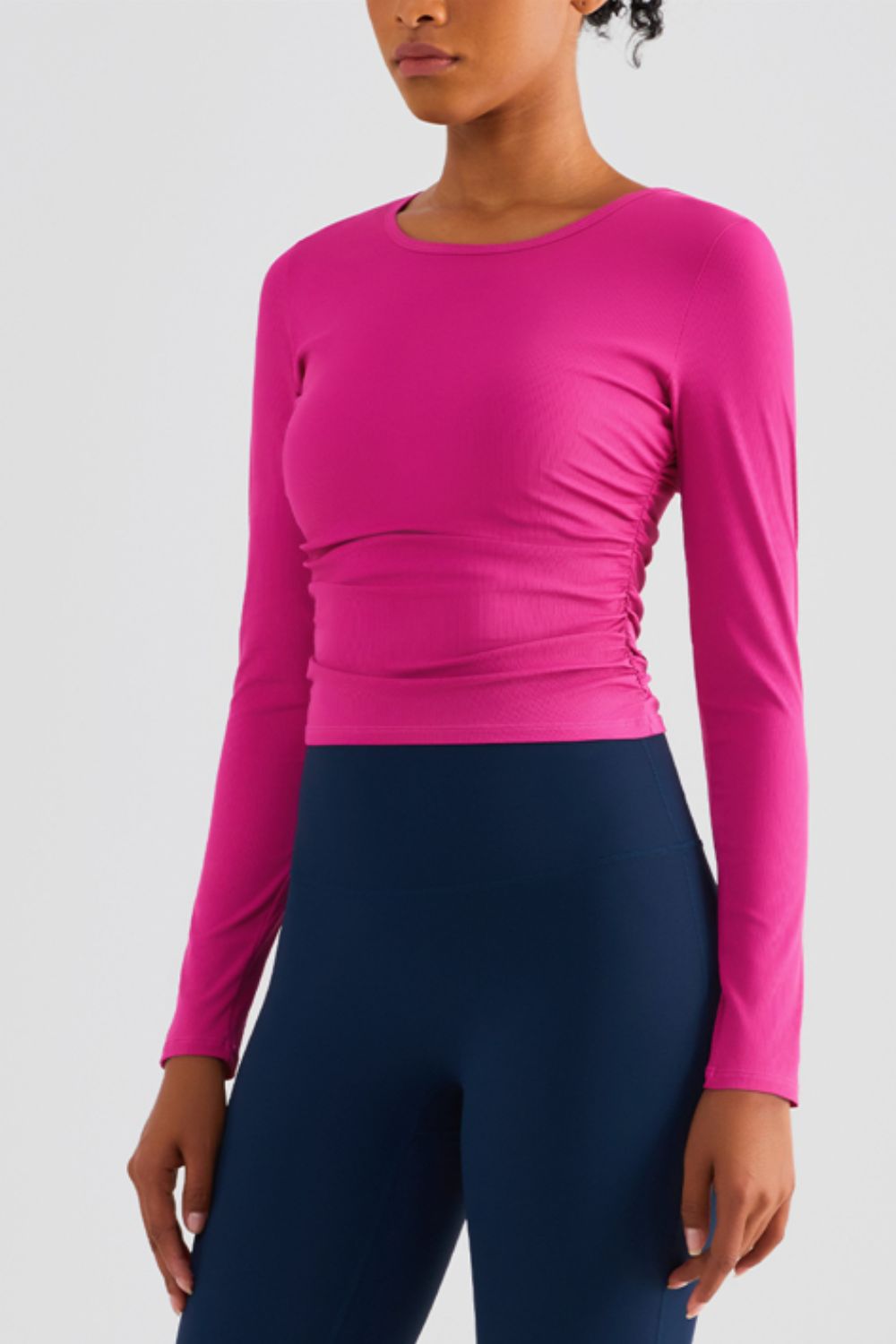 Lightweight Round Neck Long Sleeve Sports Top