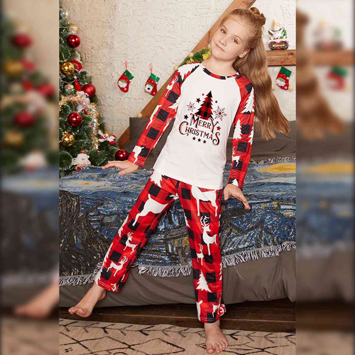 MERRY CHRISTMAS Graphic Top and Pants Set