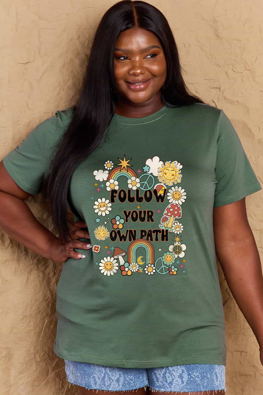 Simply Love Full Size FOLLOW YOUR OWN PATH Graphic T-Shirt