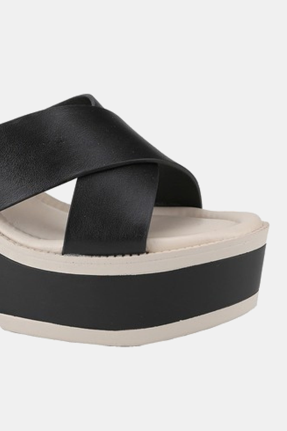 Weeboo Cherish The Moments Contrast Platform Sandals in Black