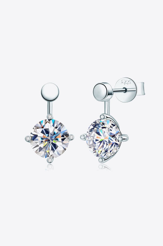 4 Carat Moissanite Drop Earrings