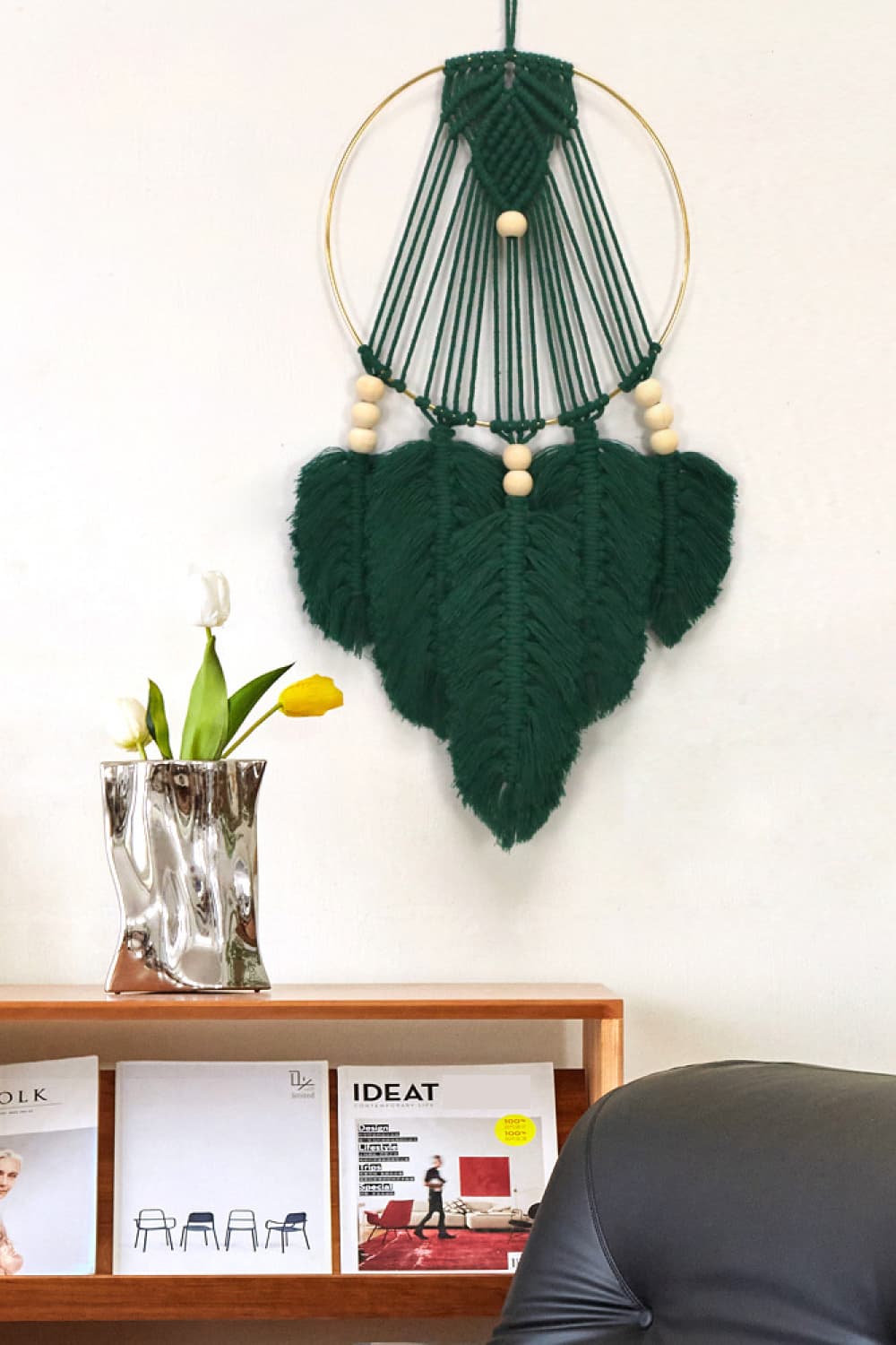 Feather Macrame Wall Hanging Decor