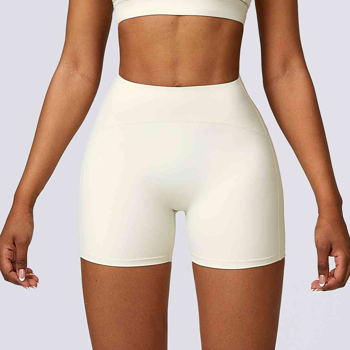 Wide Waistband Slim Fit Sports Shorts