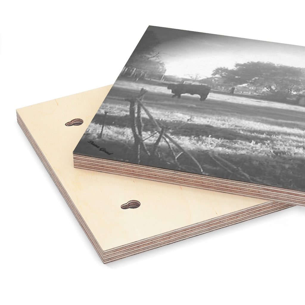 Country Scene Wood Canvas