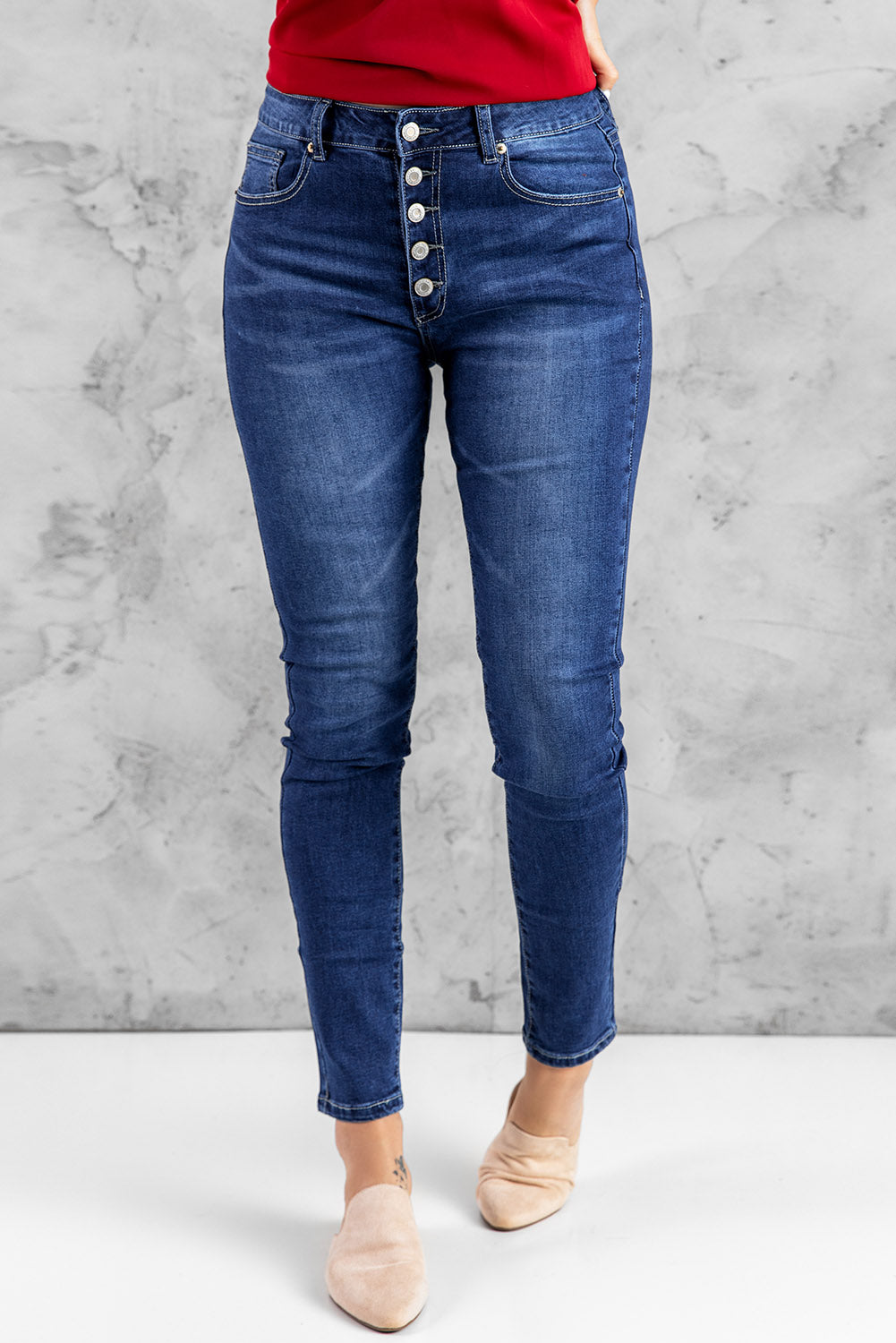 What You Want Button Fly Pocket Jeans