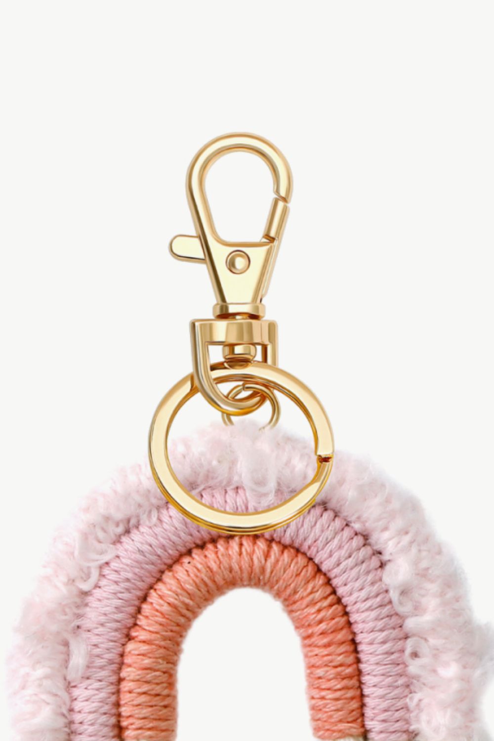 Fringe Trim Rainbow Key Chain