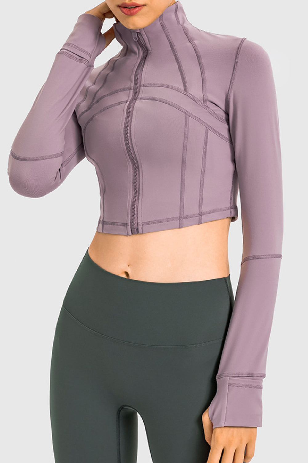 Zip Front  Cropped Sports Jacket