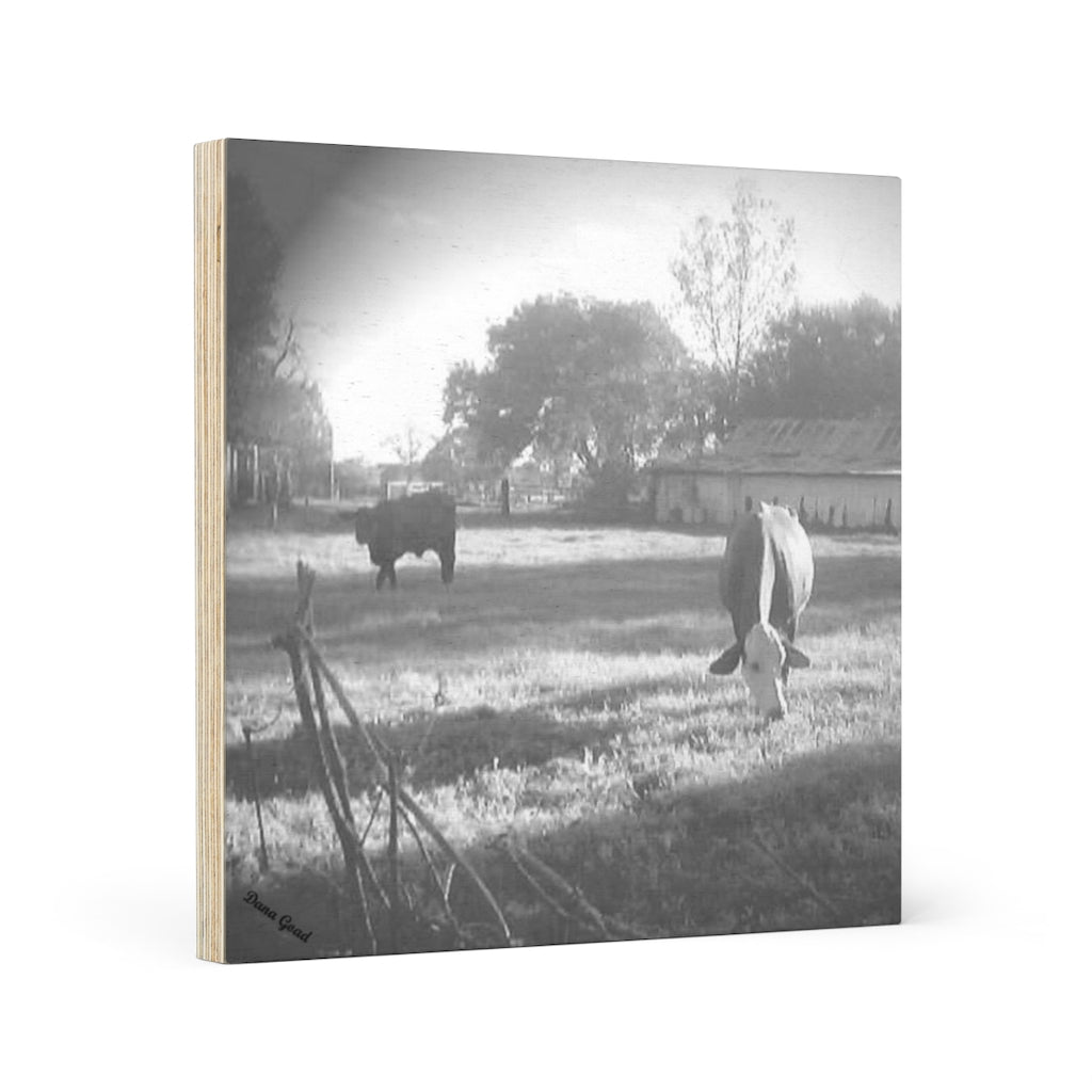 Country Scene Wood Canvas