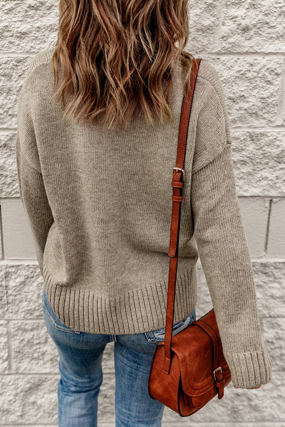 Ribbed Trim Button Down Cardigan with Pockets