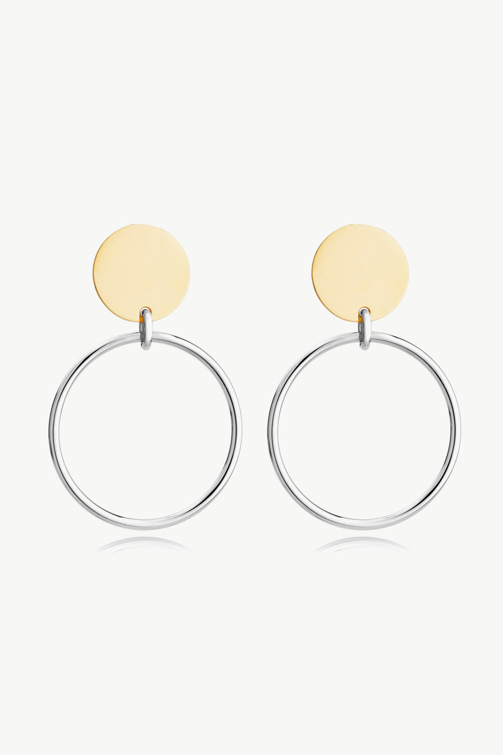 Gold-Plated Stainless Steel Drop Earrings