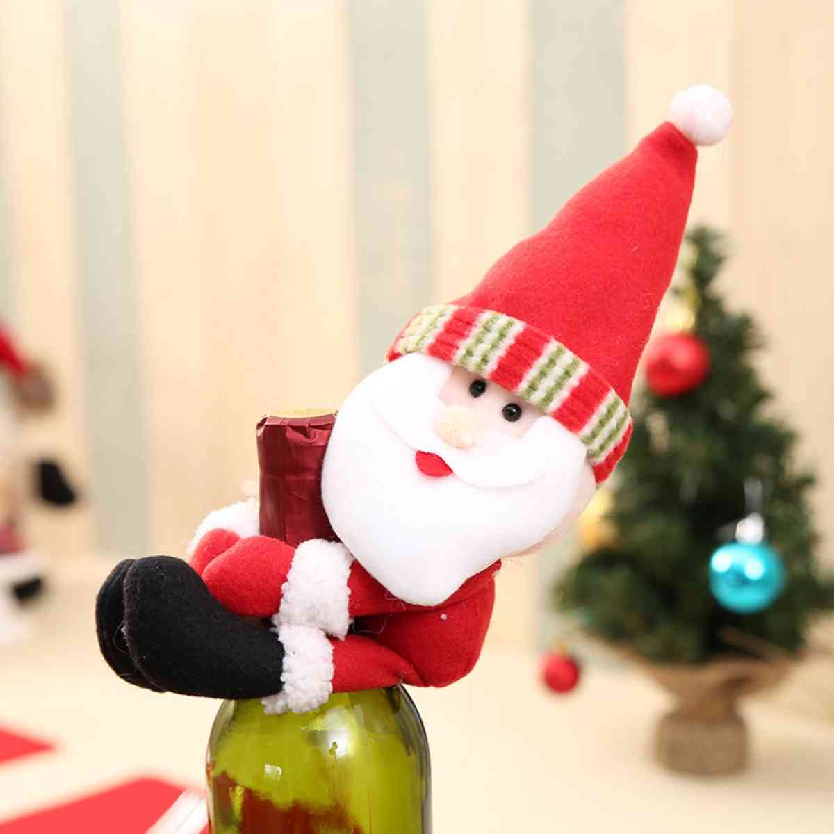 Christmas Gnome Wine Bottle Decoration