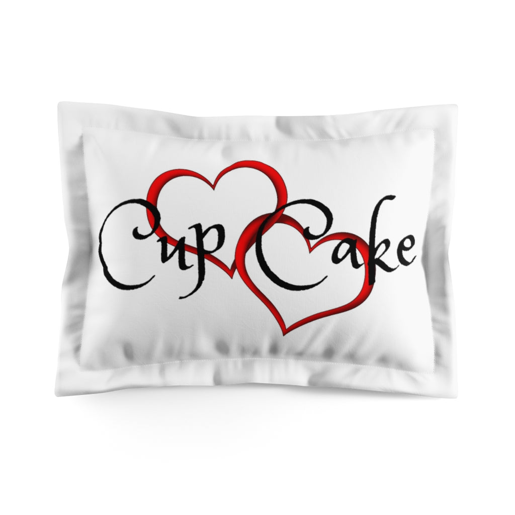 Cup Cake Heart Microfiber Pillow Sham