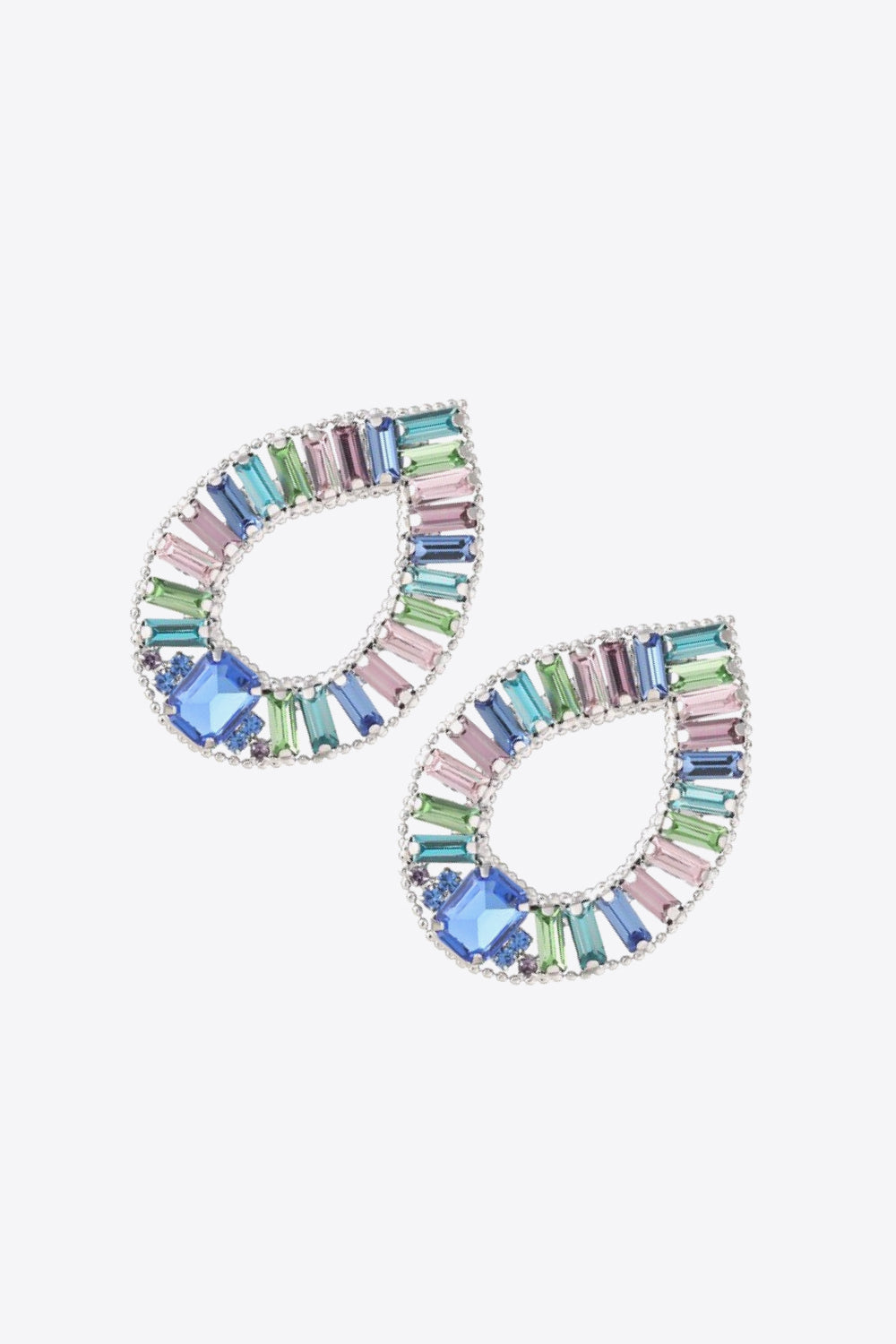 Multicolored Glass Stone Earrings