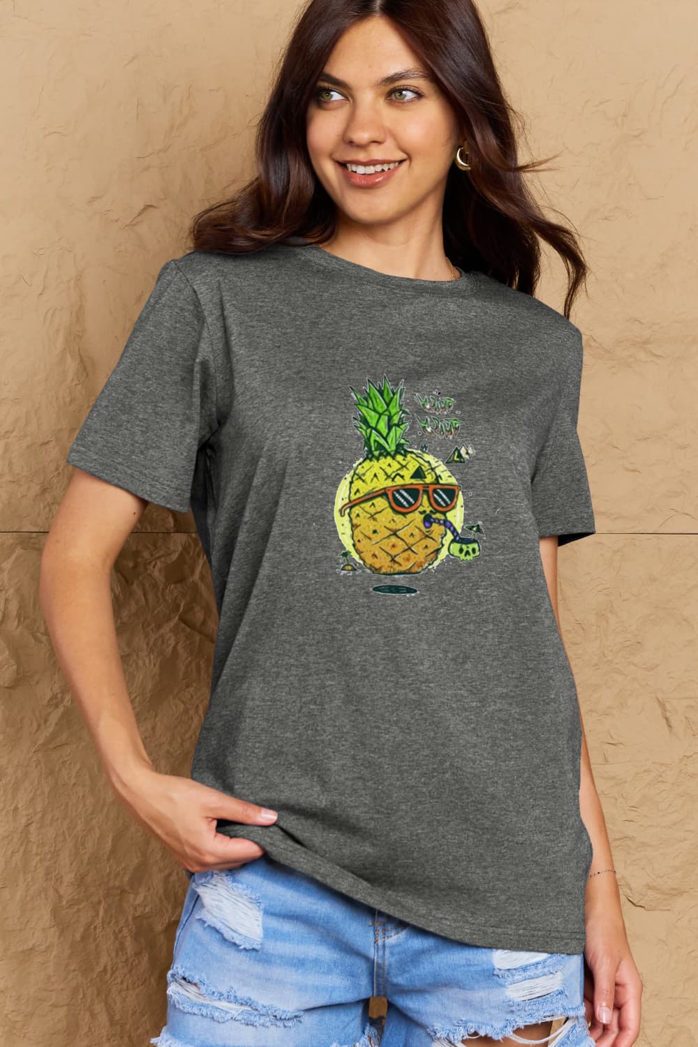 Simply Love Full Size Pineapple Graphic Cotton T-Shirt