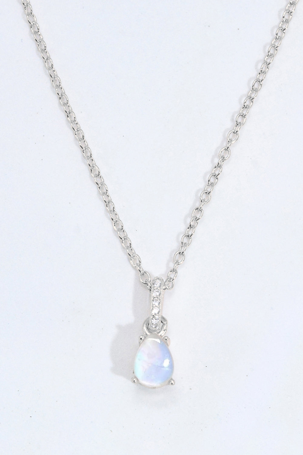 Moonstone Teardrop Pendant Necklace