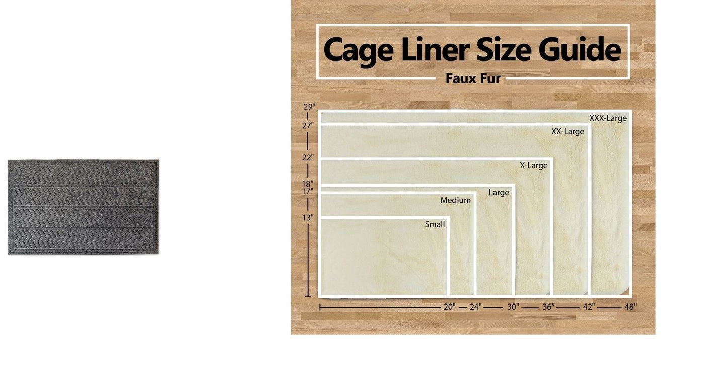 Cage Liner Faux Fur Cranberry Lg 