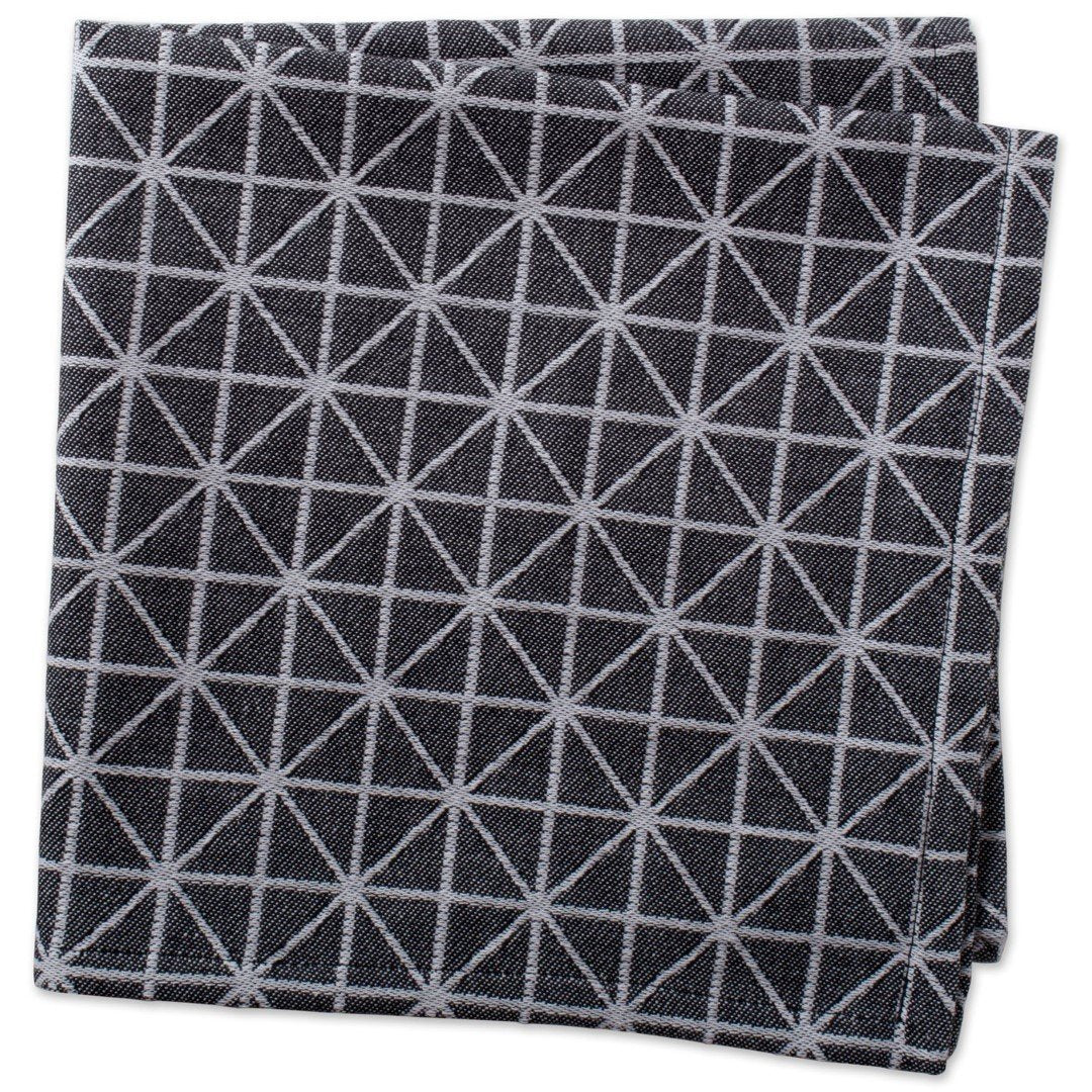 Black & White Triangle Napkin Set/6 