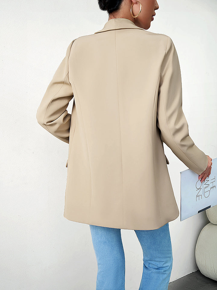 Lapel Collar Long Sleeve Blazer